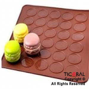 MOLDE PLANCHA SILICONA PARA MACARONS 30 X 1